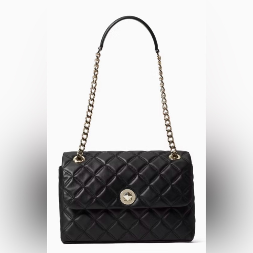 Kate Spade Natalia Quilted Medium Flap Shoulder Bag with FREE Matching Wallet!!